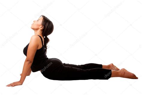 Cobra position Yoga Excercise — Stock Photo © phakimata #6934191