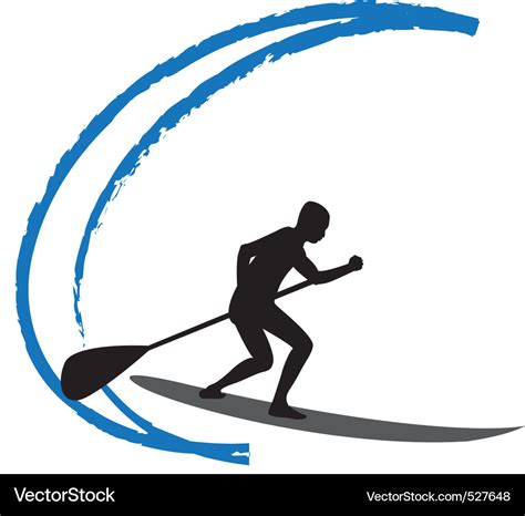 Stand up paddle boarding Royalty Free Vector Image