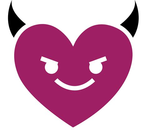 Heart emoji evil 36649652 Vector Art at Vecteezy