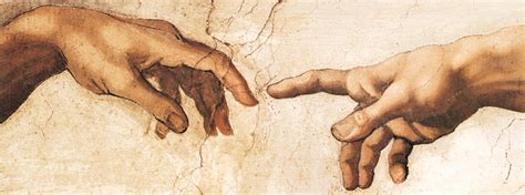 Slim Michelangelo Creation of Adam Hands Detail - Athena Posters