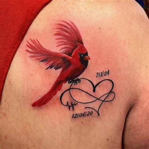 Cardinal | Tribute tattoos, Remembrance tattoos, Cardinal tattoos