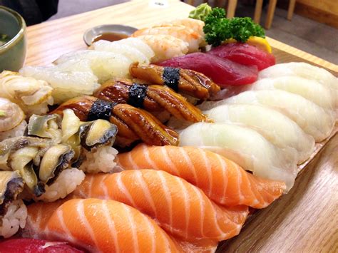 Gambar : waktu, makanan laut, Masakan, lezat, kerang, makanan Asia, sushi, sashimi, ikan salmon ...