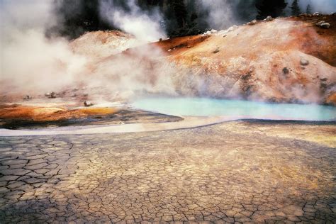 Geothermal features include the Blue Pool at Bumpass Hell. Photograph by Larry Geddis - Fine Art ...