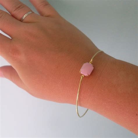 Light Pink Bracelet Pink Bangle Bracelet for Women Light Pink | Etsy