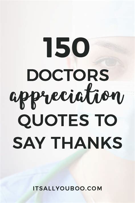 150 Inspirational Appreciation Quotes for Doctors | Doctors day quotes ...