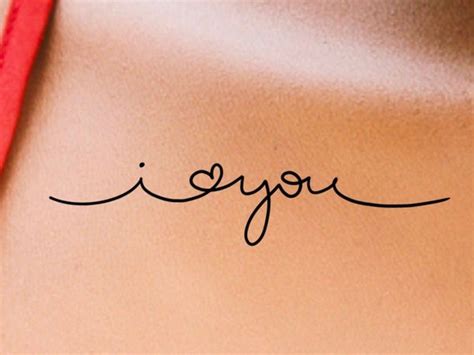 I Love You Temporary Tattoo / I Heart You Tattoo | Etsy