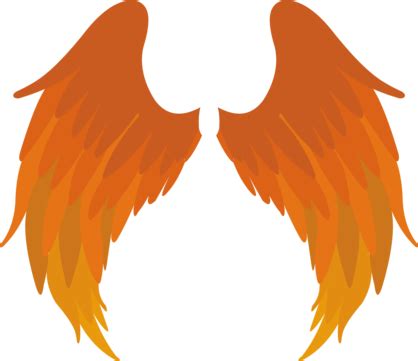 Orange Angel Wings Vector, Angel, Wings, Angel Wings PNG and Vector ...