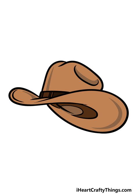 Cartoon Cowboy Hat Drawing - How To Draw A Cartoon Cowboy Hat Step By Step