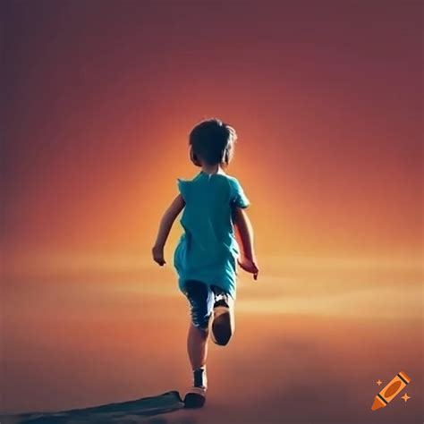 Young child running