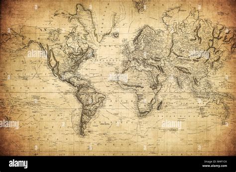 Antique World Map High Resolution