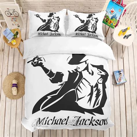 Michael Jackson 3D bedding set Children room decor Duvet Covers Pillowcases Michael Jackson ...