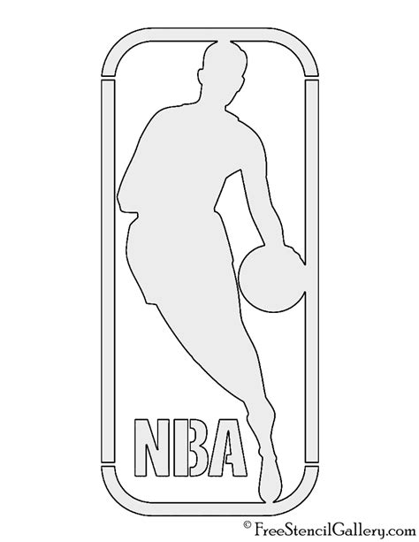 NBA logo stencil | Free Stencil Gallery
