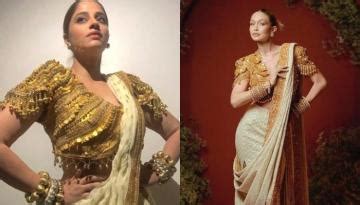 Madhuri Dixit Had Worn 10 Kg Mirror-Work Lehenga Designed By Abu Jani ...