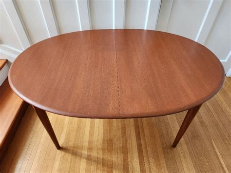 Vintage Oval Teak Table with Two Leaves – Cook Street Vintage