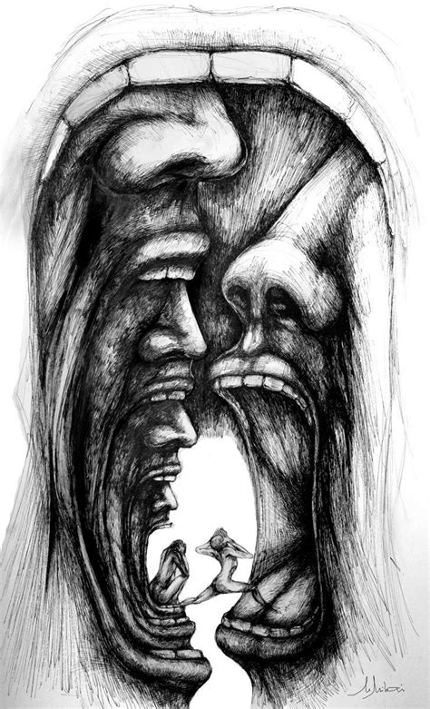 Buy No Escape, Ink drawing by Mihai Manea on Artfinder. | Dark art drawings, Art inspiration ...