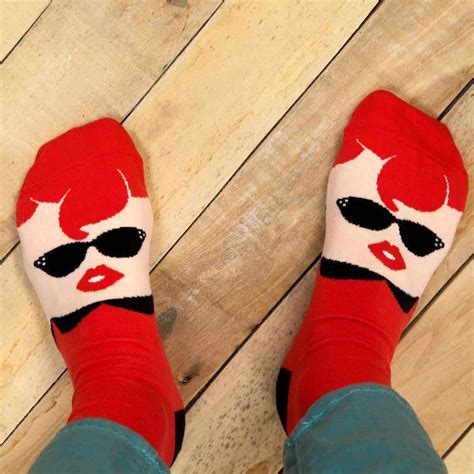 Cool Socks For Women - Retro Funny Sock Design - Sandy