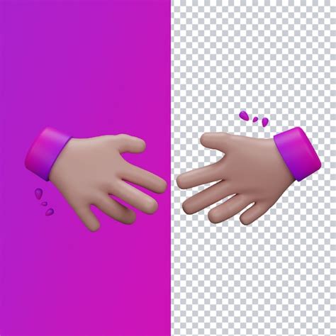 Premium PSD | 3d rendering of handshake