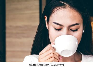 Female Drinking Coffee Coffee Shop Stock Photo 683559691 | Shutterstock