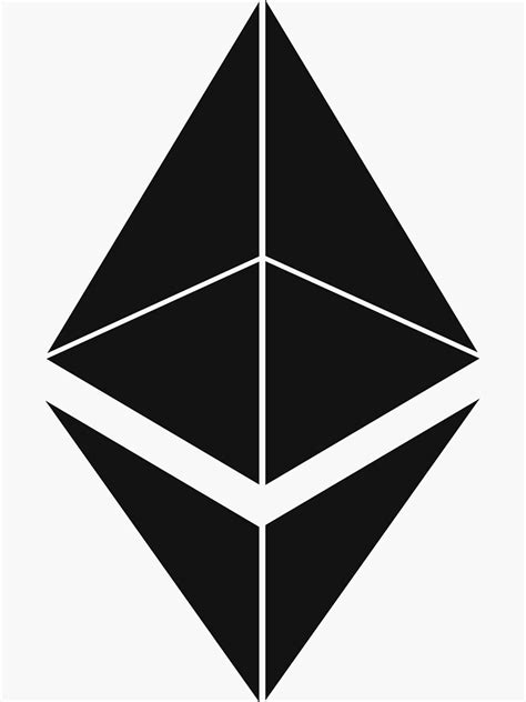 "ETH Ethereum Black Logo" Sticker for Sale by sickNATURE | Redbubble