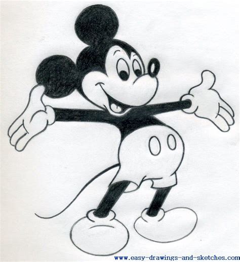 how to draw mickey mouse - pencil | Mickey drawing, Mickey mouse ...