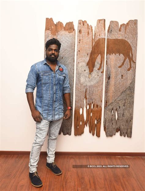 Janarthanan during 'The Journey Within' exhibition at Art Houz Gallery ...