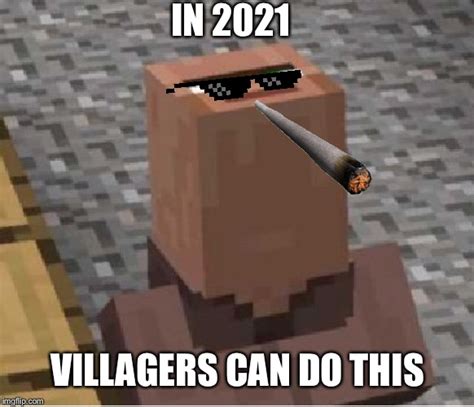 Minecraft Villager Looking Up - Imgflip