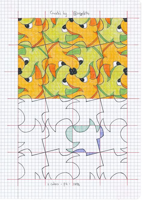 #tessellation #symmetry #geometry #pattern #handmade #mathart #regolo54 #escher #pastel Escher ...