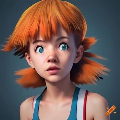 Realistic 3d rendering of misty from pokemon on Craiyon