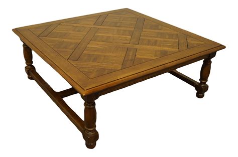 Traditional Hickory White Legends Collection Rustic Style 43" Square Coffee Table on Chairish ...