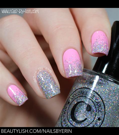 Pink and Silver Glitter Gradient Nails | Erin M.'s (nailsbyerin) Photo | Beautylish