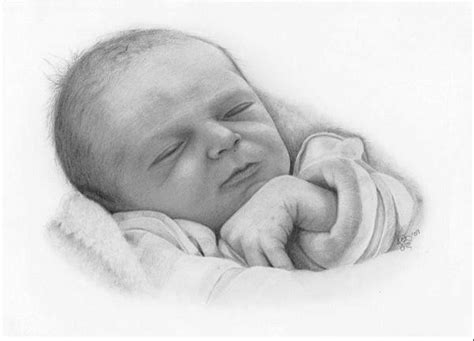 Newborn Joshua. Drawn by JebsArt. Realistic graphite pencil drawing ...