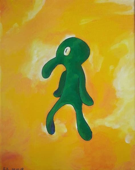 Squidward Painting at PaintingValley.com | Explore collection of Squidward Painting