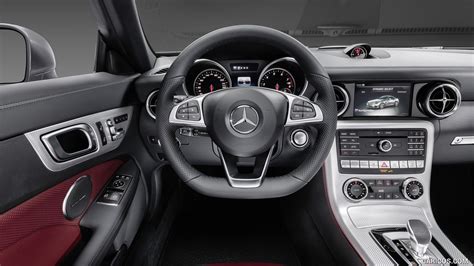 2017 Mercedes-Benz SLC 300 - Bengal Red/Black Interior, Cockpit | HD Wallpaper #37 | 2560x1440