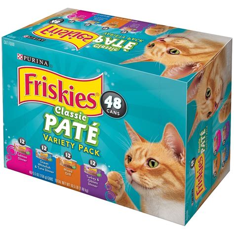 Purina Friskies Classic Pate, Variety Pack (5.5 oz, 48 Count.) | Purina friskies, Wet cat food ...