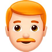 👨🏻‍🦰 Emoji Hombre: Tono De Piel Claro Y Pelo Pelirrojo en Apple iOS 16.4