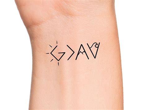 God is Greater Than Highs and Lows Temporary Tattoo / - Etsy