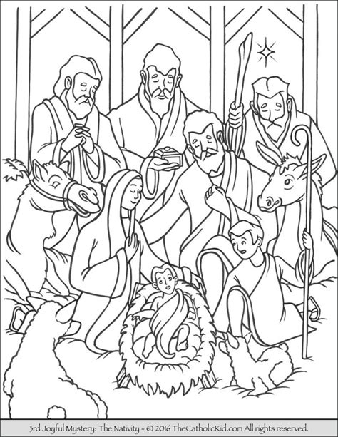 Joyful Mysteries Rosary Coloring Pages - The Catholic Kid