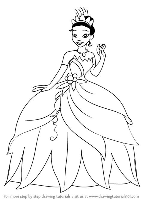 Learn How to Draw Tiana from The Princess and the Frog (The Princess and the Frog) Step by Step ...