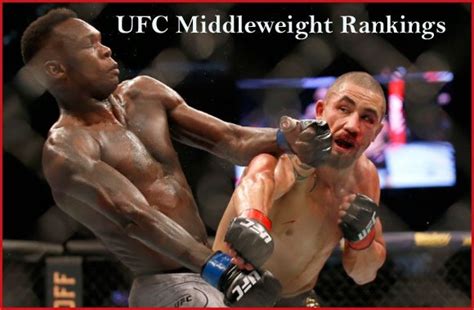 UFC middleweight rankings, champion, and weight division