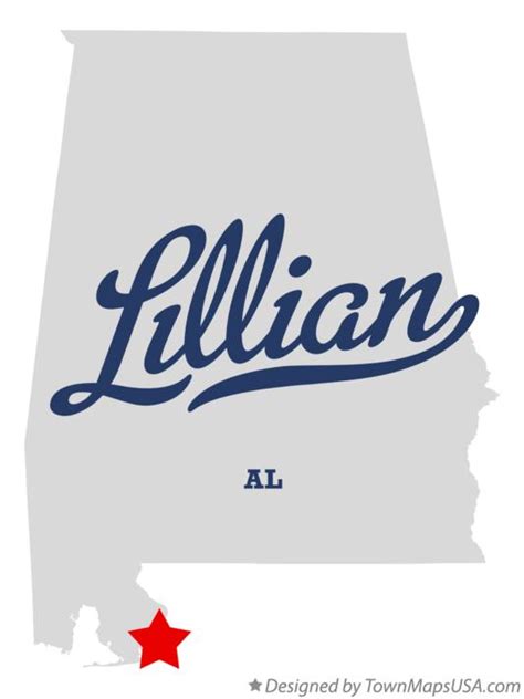 Map of Lillian, AL, Alabama