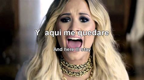 Demi Lovato Let it go Letra Lyrics Español Ingles - YouTube