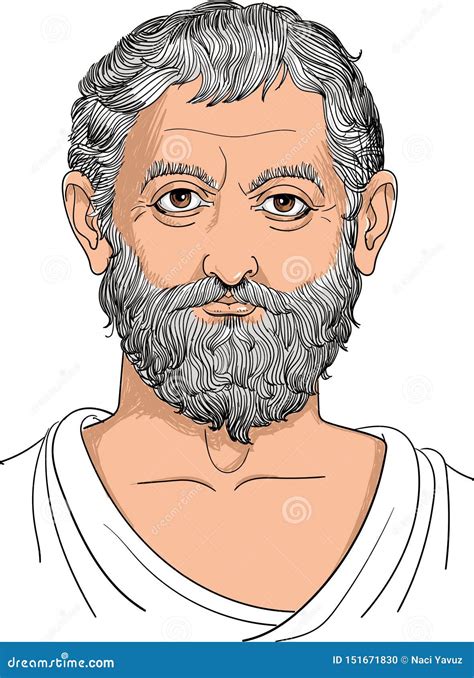 Thales Of Miletus Portrait, Vector | CartoonDealer.com #151672001