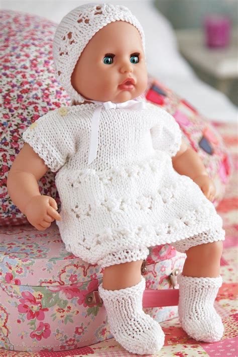 Baby Doll Clothes Set Knitting Pattern | The Knitting Network | Baby ...