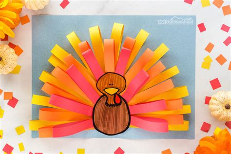 🦃 CUTE Thanksgiving Construction Paper Turkey Craft