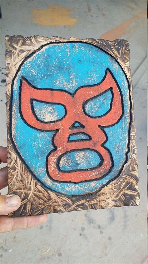 Luchador Mask Wall Hanging Wrestling Art Carved Wood Art | Etsy