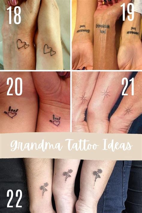 Grandma And Granddaughter Tattoos - Printable Calendars AT A GLANCE