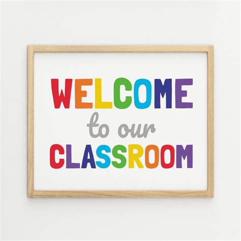 Welcome To Our Classroom Printable Art, Home Classroom Decor, Kids Wall Art, Classroom Sign ...