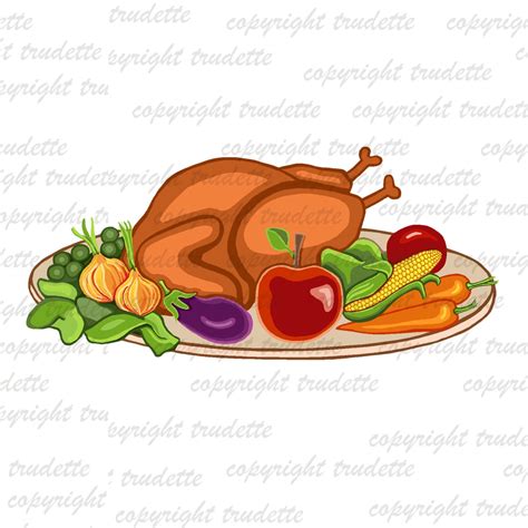 Food Clipart, Food Clip Art, Christmas Clipart, Thanksgiving Clip Art, Turkey Clipart, Turkey ...