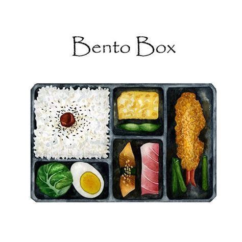 Bento Box on Behance | Bento box, Bento, Food illustrations