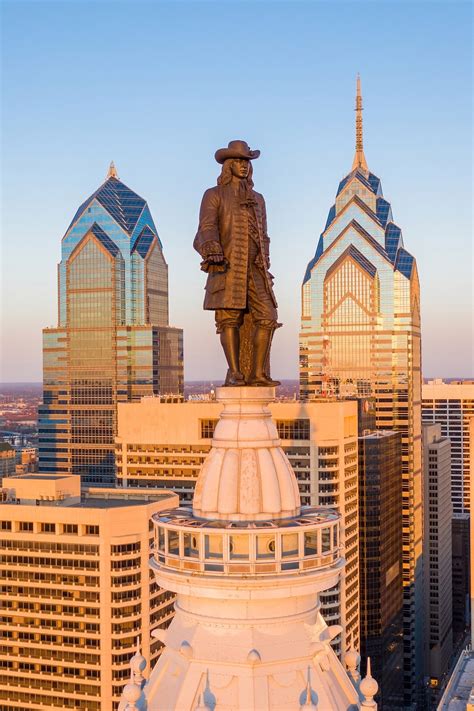 Philadelphia Skyline With William Penn City Hall Between One - Etsy